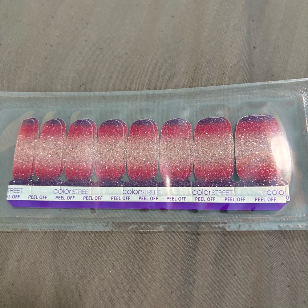 Color Street Glitter Nail Strips - Nuclear Fuchsian